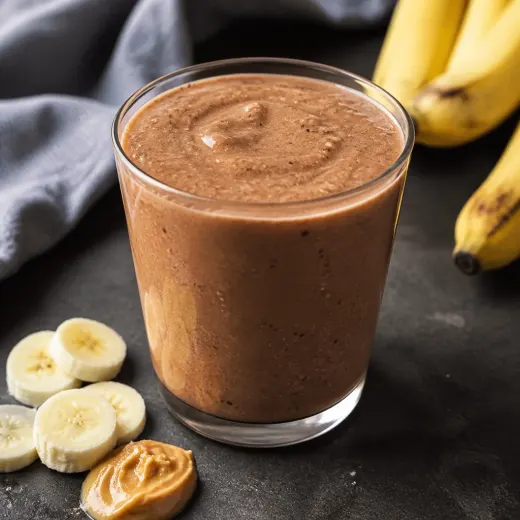 Smoothie chocolat, banane et cacahuète, recette du catalogue complet